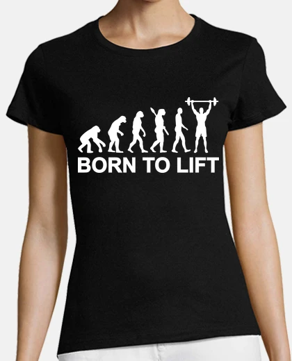 Camiseta evolución del levantamiento de pesas