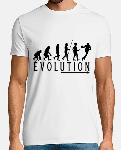 Playera evolución hombre jugador de baloncesto 