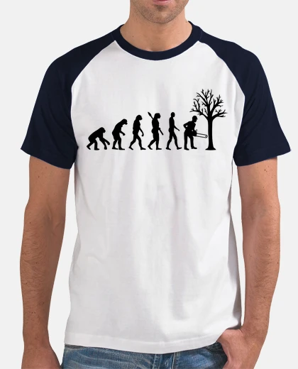Camiseta evolución leñador