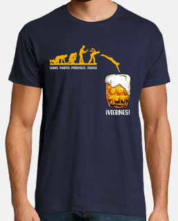 Camiseta Evolución Semana Viernes Humor Cerveza Beer Fiesta Alcohol