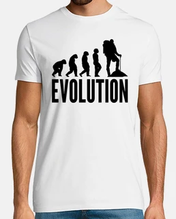 Evolución senderismo hombre en la monta
