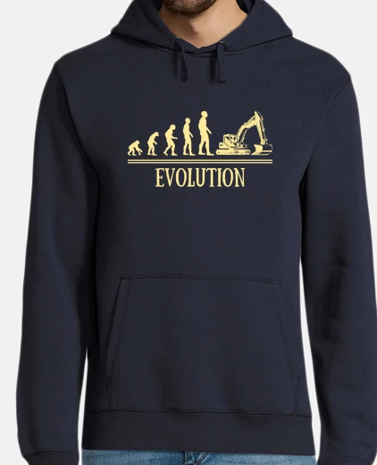 Sudadera evolution construction machine humor