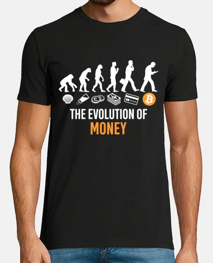 Tee-shirt évolution de l&#39;argent bitcoin l&#39;évolution de l&#39;argent crypto-monnaies