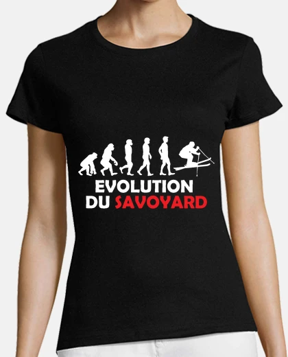 Tee-shirt Evolution du savoyard et ski