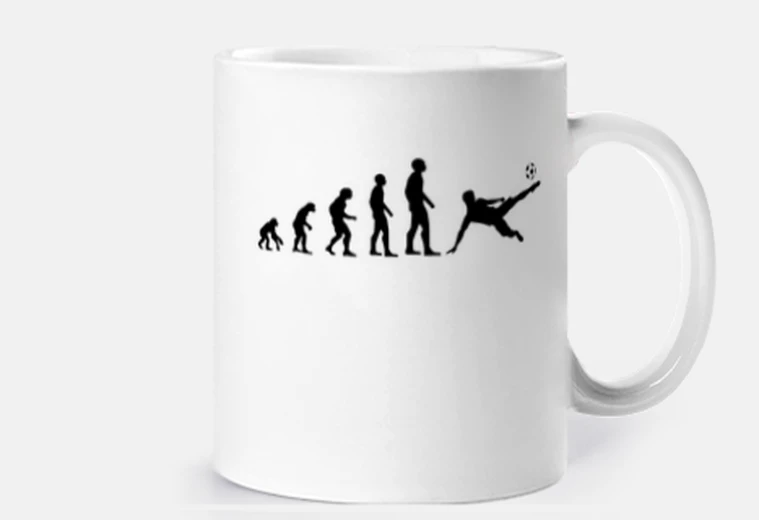 Cup evolution football man humor football