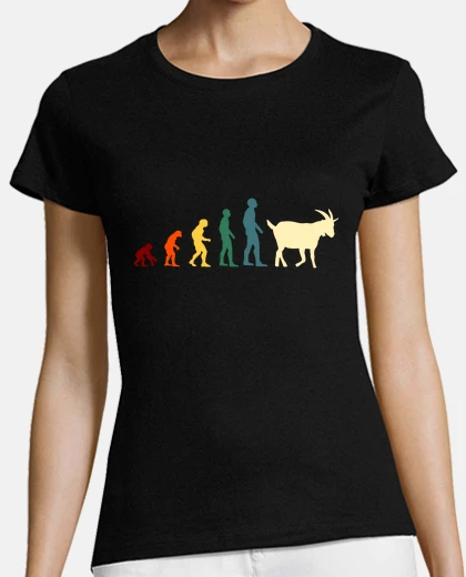 Playera evolution goat man humor