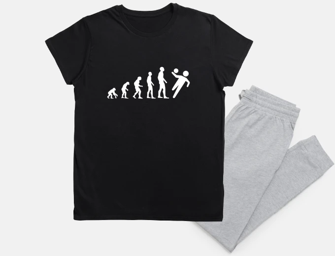 Pajama evolution handball man humor
