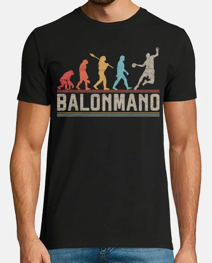T-shirt evolution of balonmano handball