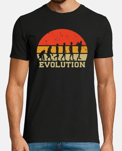 T-shirt evolution of golf funny golfer vintage