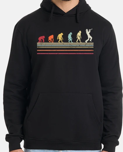 Hoodie evolution of man towards the trumpet trumpeter