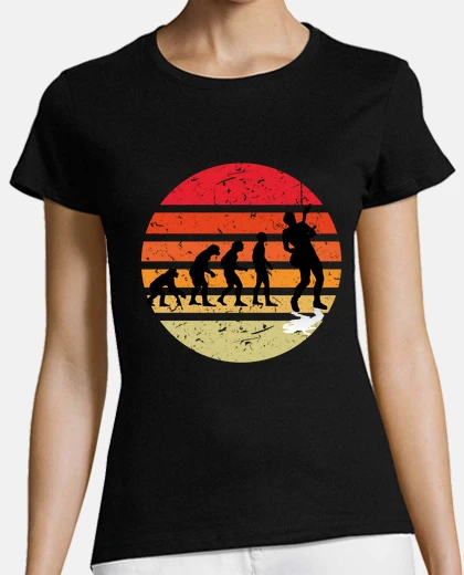 Tee-shirt Evolution of mankind GUITARIST T-shirt PREMIUM femme