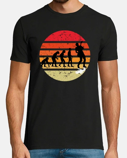 Tee-shirt Evolution of mankind GUITARIST T-shirt PREMIUM homme