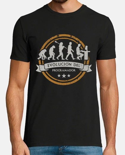 T-shirt evolution of the computer programmer programming code computing geek