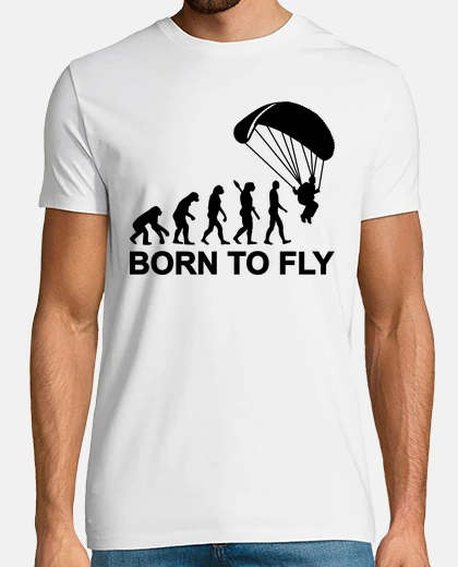 Tee-shirt Evolution parachutisme - Né pour voler