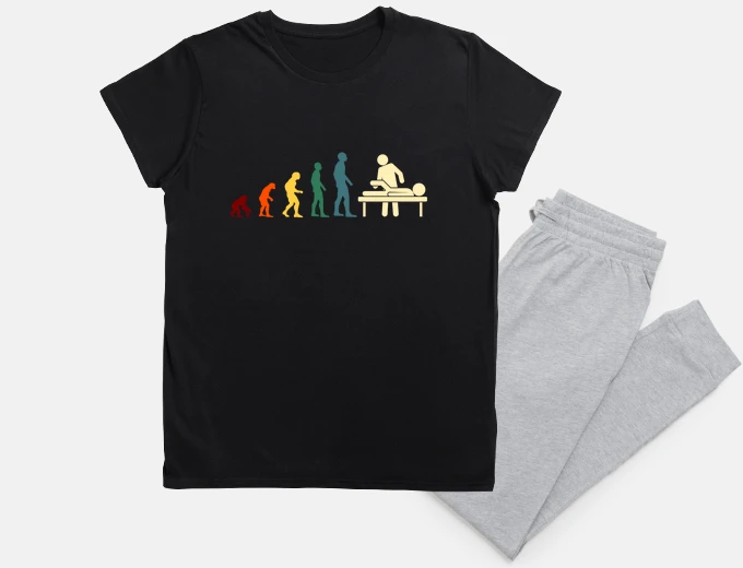 Pyjama evolution physiotherapist man humor gif