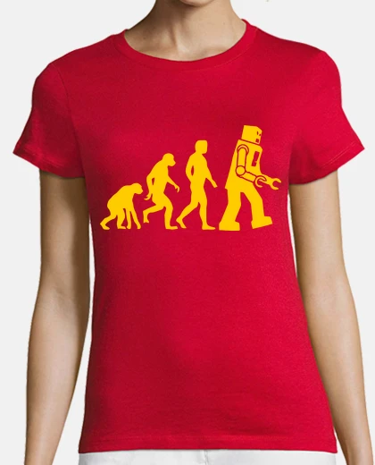 T-shirt evolution robot big bang theory