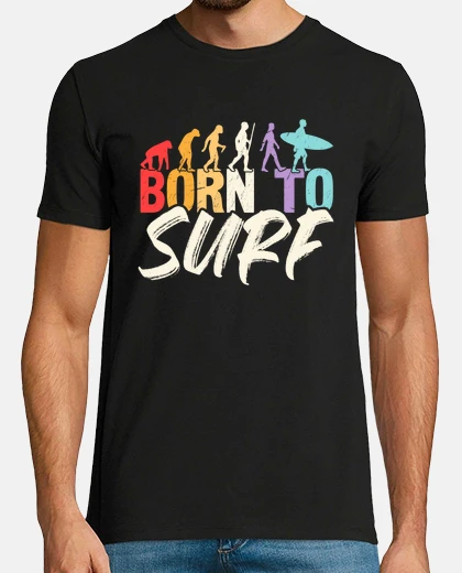 T-shirt evolution surf è nato per le foto dei fan del surf