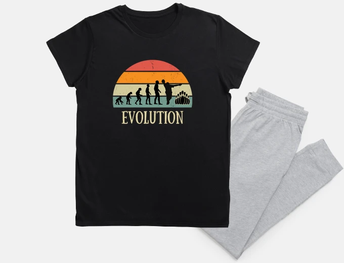 Pigiama evoluzione bowling uomo umorismo divert