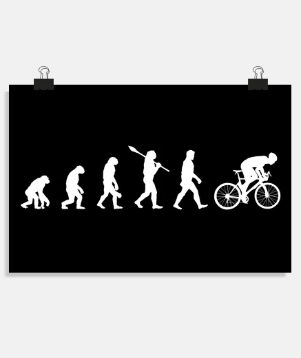 Poster evoluzione ciclistica - regalo diverten