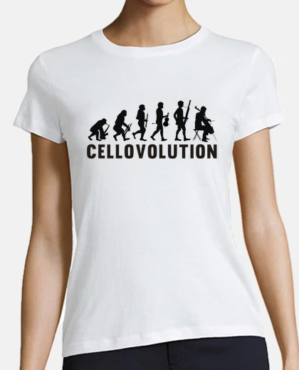 T-shirt evoluzione del violoncello