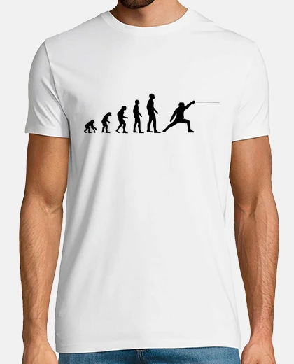 T-shirt evoluzione scherma uomo umorismo