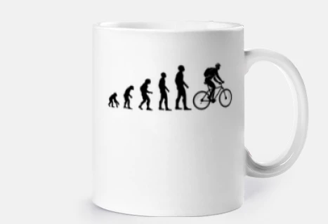 evoluzione mountain bike uomo umorismo 