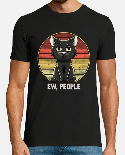 T-shirt Ew people Black Cat Vintage