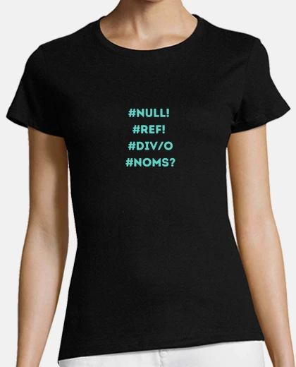 T-shirt excel formulas error