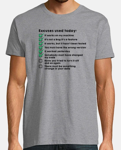Tee-shirt excuses utilisées de day