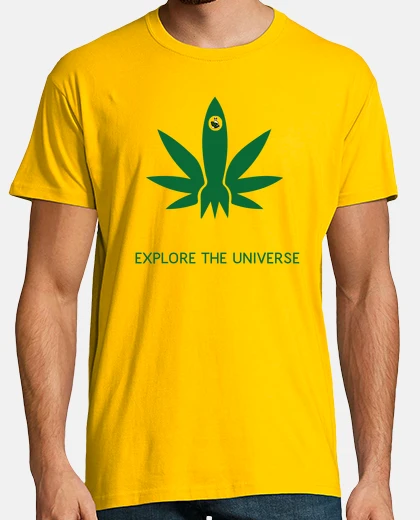 Camiseta Explore the universe T-Shirt Men Yellow