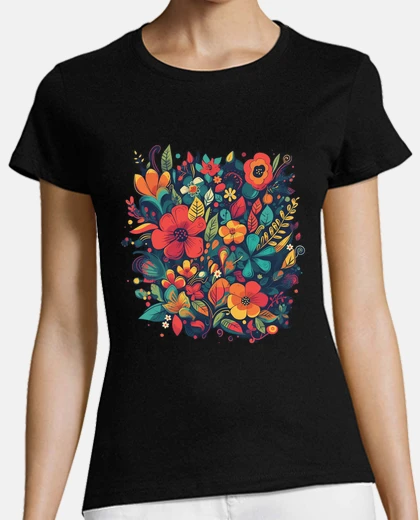Playera Explosión Floral Colores Vibrantes
