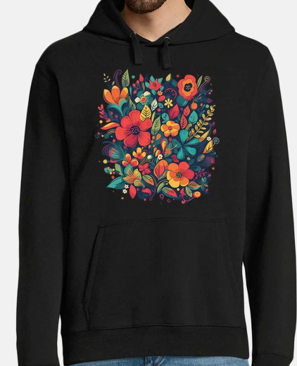 Sudadera Explosión Floral Colores Vibrantes