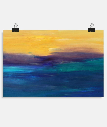 Póster expresionismo abstracto, pintura, mujer, niña, artista,