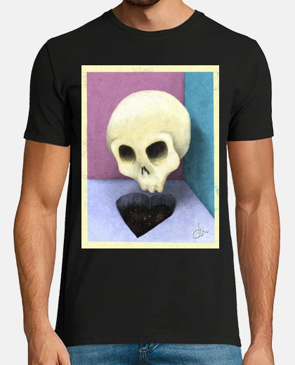 Tee-shirt f all ing in love skull rose