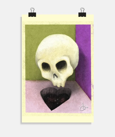 Poster f all ing in love skull vert