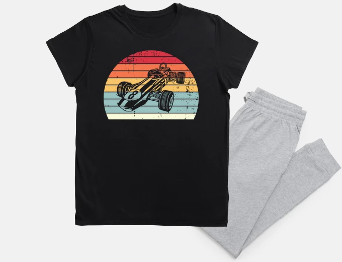 Pyjama f1 1970 retro vintage sunset