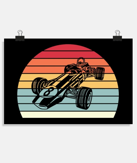 Poster f1 1970 tramonto vintage vintage