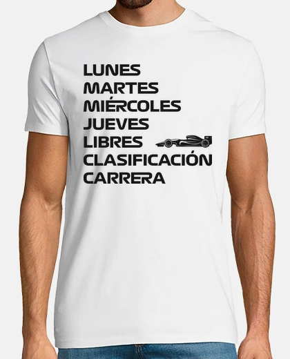 Camiseta F1 SEMANA LIBRES CLASIFICACIÓN CARRERA