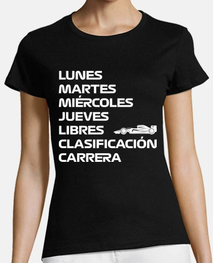 Camiseta F1 SEMANA LIBRES CLASIFICACIÓN CARRERA