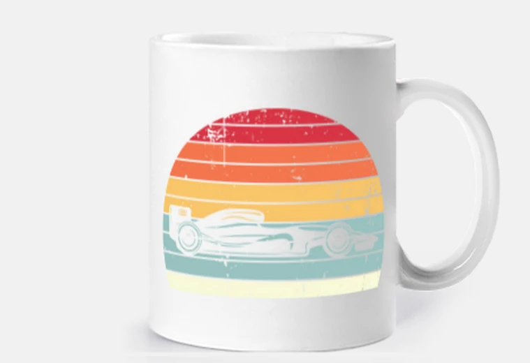 Tazza f1 tramonto vintage vintage
