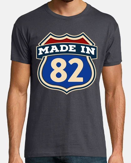 Tee-shirt fabriqué en 82 né en 1982 signe USA cadeau anniversaire