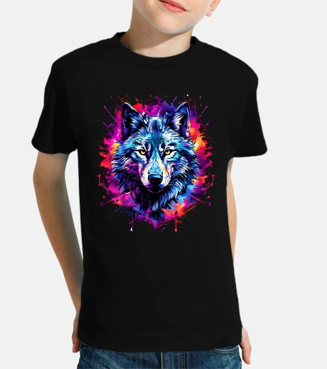Abbigliamento faccia di lupo colorata - idea regalo