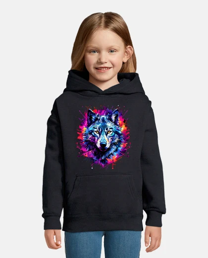 Abbigliamento faccia di lupo colorata - idea regalo