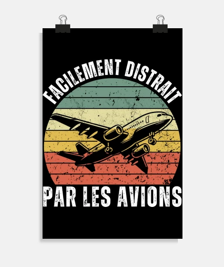 Poster Facilement Distrait Par Les Avions