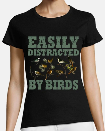 Tee-shirt facilement distrait par les oiseaux ois