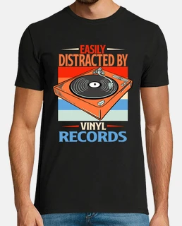 facilement distrait par les disques vinyles idée cadeau rétro