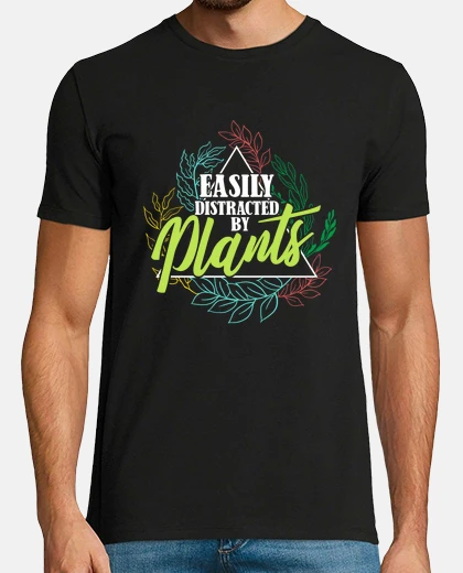 T-shirt facilmente distratto dalle piante divertenti piante da giardiniere