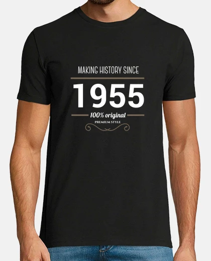 Tee-shirt faire l'histoire depuis 1955 blanc