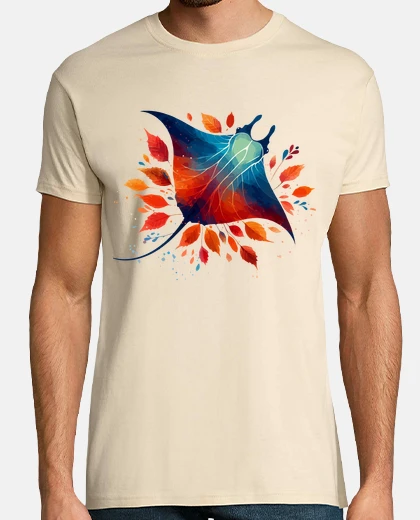 T-shirt Fall Leaves Manta Ray