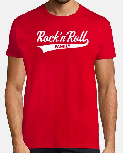 T-shirt famiglia rock and roll - bianco